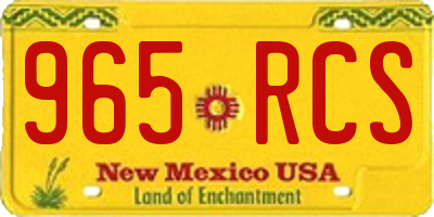 NM license plate 965RCS