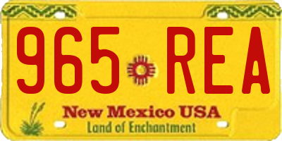 NM license plate 965REA