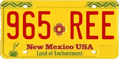 NM license plate 965REE