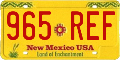 NM license plate 965REF