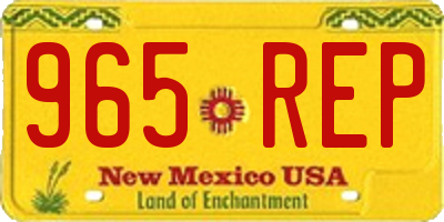 NM license plate 965REP