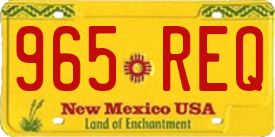 NM license plate 965REQ