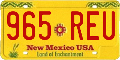 NM license plate 965REU