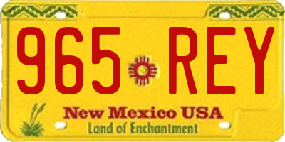NM license plate 965REY