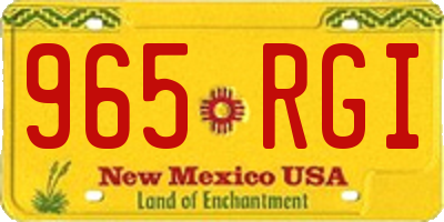 NM license plate 965RGI