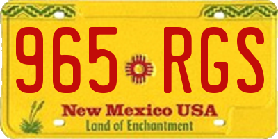 NM license plate 965RGS