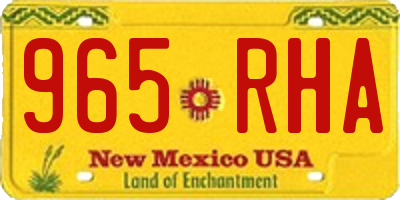 NM license plate 965RHA