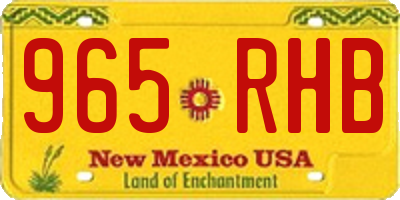 NM license plate 965RHB