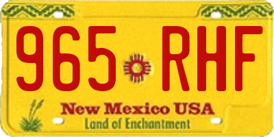 NM license plate 965RHF
