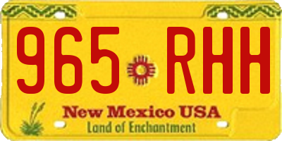 NM license plate 965RHH
