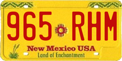 NM license plate 965RHM