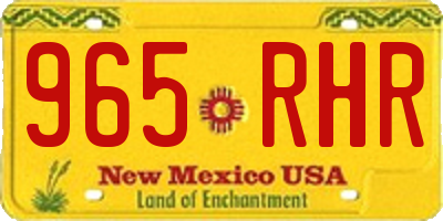 NM license plate 965RHR
