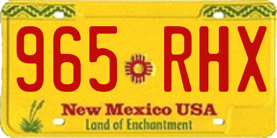 NM license plate 965RHX
