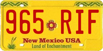 NM license plate 965RIF