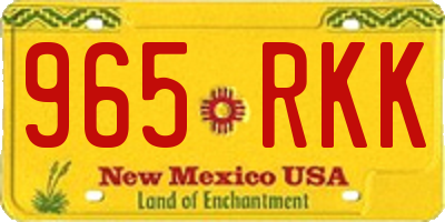 NM license plate 965RKK