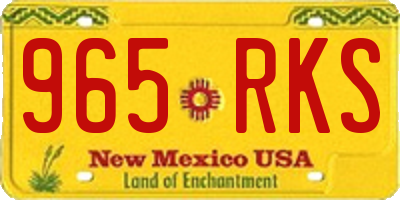 NM license plate 965RKS