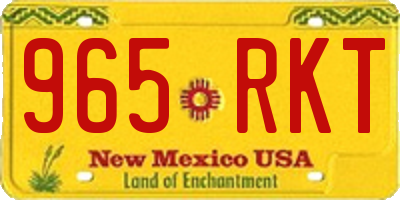 NM license plate 965RKT