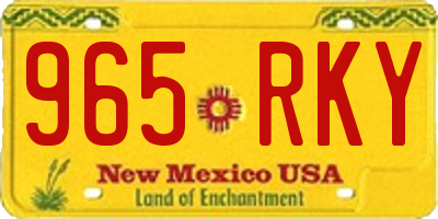 NM license plate 965RKY