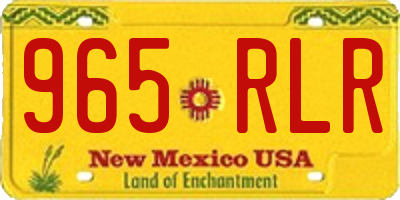 NM license plate 965RLR