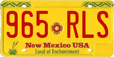 NM license plate 965RLS