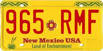 NM license plate 965RMF