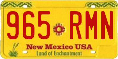 NM license plate 965RMN