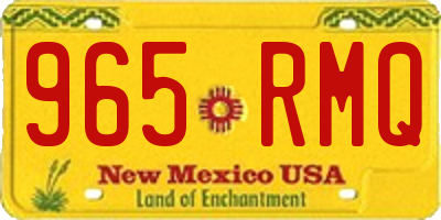 NM license plate 965RMQ