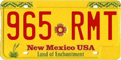 NM license plate 965RMT