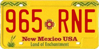 NM license plate 965RNE