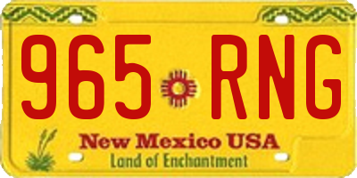NM license plate 965RNG