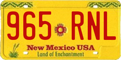 NM license plate 965RNL