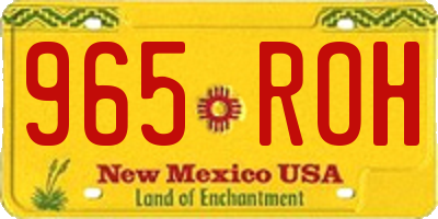 NM license plate 965ROH