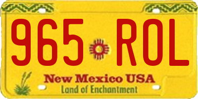NM license plate 965ROL