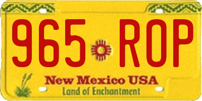 NM license plate 965ROP