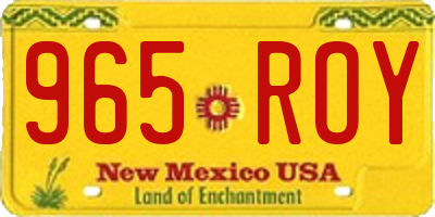 NM license plate 965ROY
