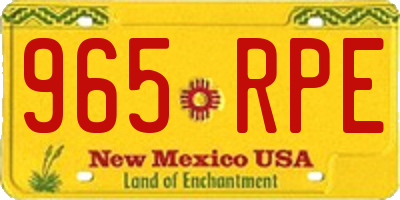 NM license plate 965RPE