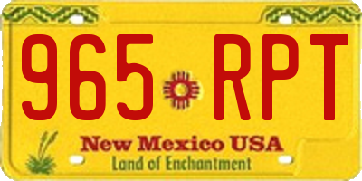 NM license plate 965RPT