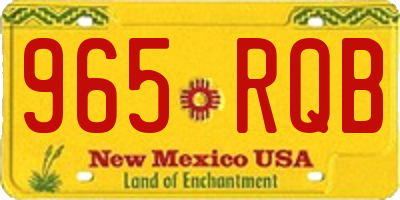 NM license plate 965RQB