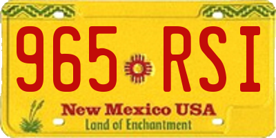 NM license plate 965RSI
