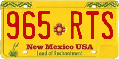 NM license plate 965RTS