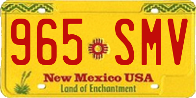 NM license plate 965SMV