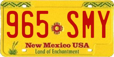 NM license plate 965SMY
