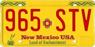NM license plate 965STV