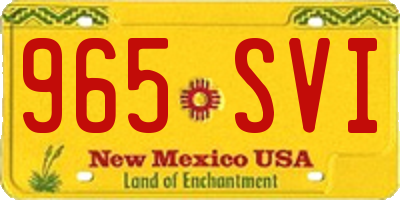 NM license plate 965SVI