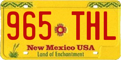 NM license plate 965THL