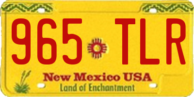 NM license plate 965TLR