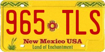 NM license plate 965TLS
