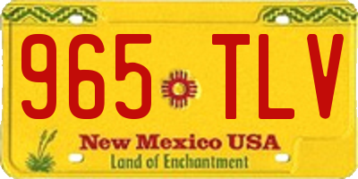 NM license plate 965TLV