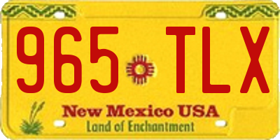 NM license plate 965TLX