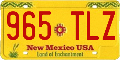 NM license plate 965TLZ